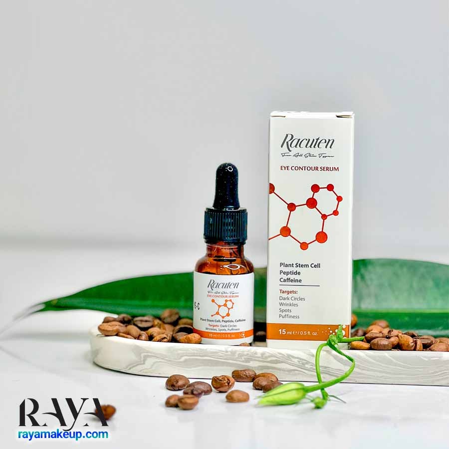 سرم دور چشم راکوتن حاوی کافئین و پپتید و ویتامین سی  Racuten Eye Contour Serum