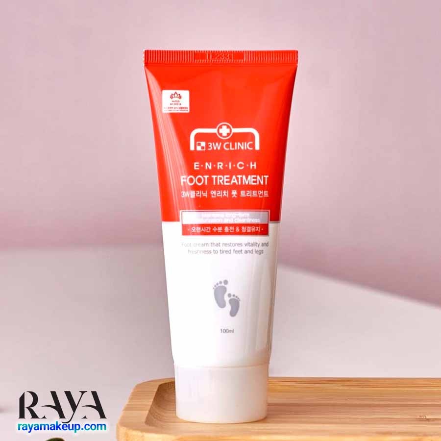کرم ترمیم کننده پا تری دبلیو کلینیک انریچ فوت تریتمنت 3W Clinic Enrich Foot Treatment