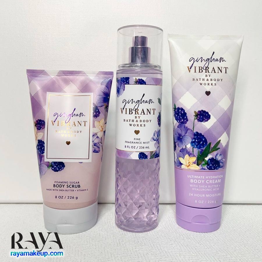 بادی اسپلش زنانه بث اند بادی ورکس مدل گینگهام ویبرانت Bath and Body Works Gingham Vibrant Fine Fragrance Mist