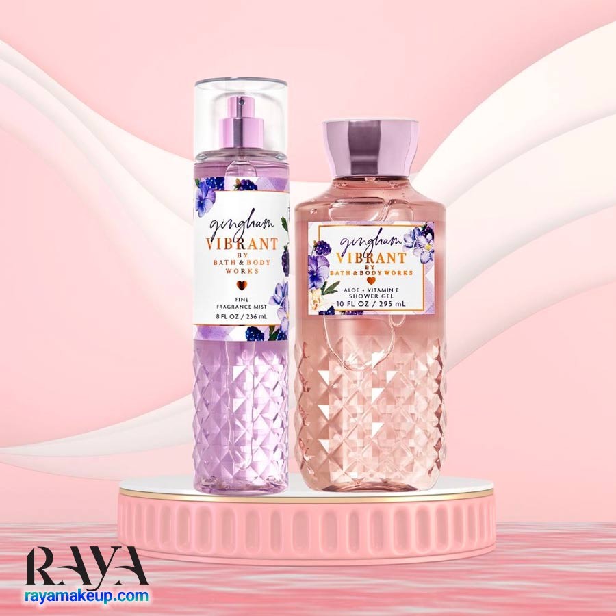 بادی اسپلش زنانه بث اند بادی ورکس مدل گینگهام ویبرانت Bath and Body Works Gingham Vibrant Fine Fragrance Mist