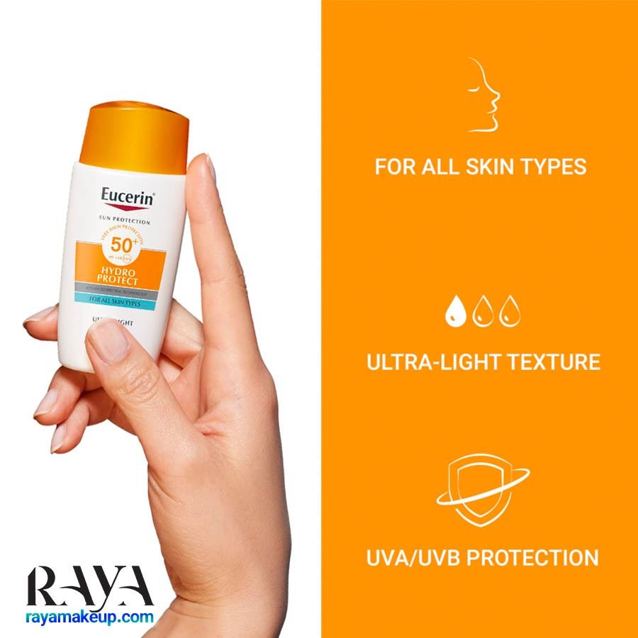 ضد آفتاب فلوئیدی و آبرسان هیدرو پروتکت اوسرین +Eucerin Sun Face Hydro Protect Ultra-Light Fluid SPF 50