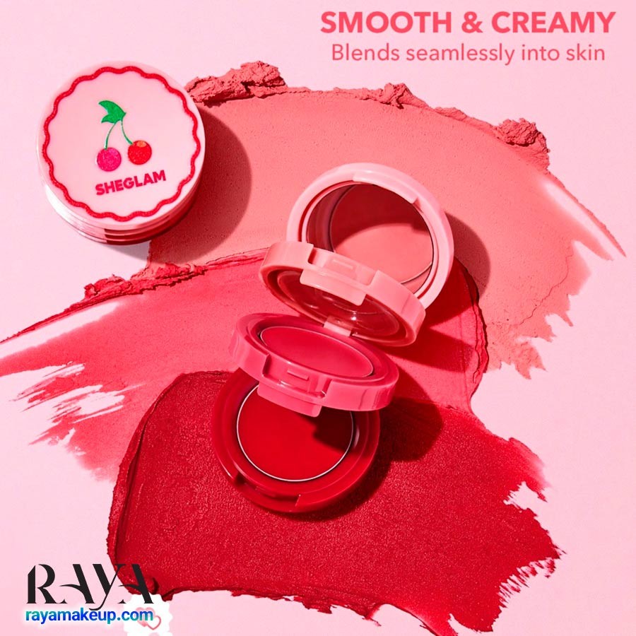 ست رژگونه و رژلب کرمی شیگلم مدل وری چری Sheglam Very Cherry Cheek & Lip Cream Stack