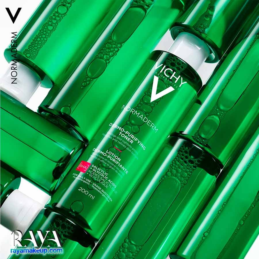 تونر کوچک کننده منافذ نورمادرم ویشی مدل درمو پیوریفایینگ  Vichy Normaderm Dermo-Purifying Toner