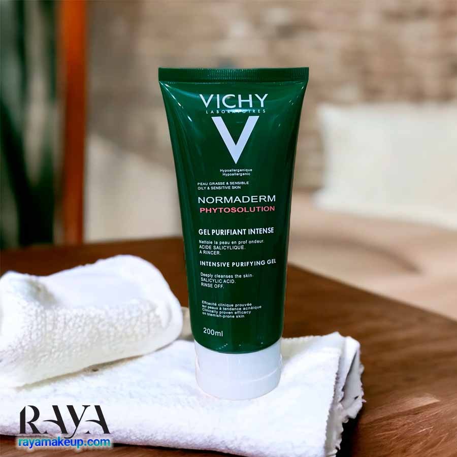 ژل شستشوی صورت ویشی نورمادرم فیتوسولوشن برای پوست چرب Vichy Normaderm Phytosolution Intensive Purifying Cleansing Gel