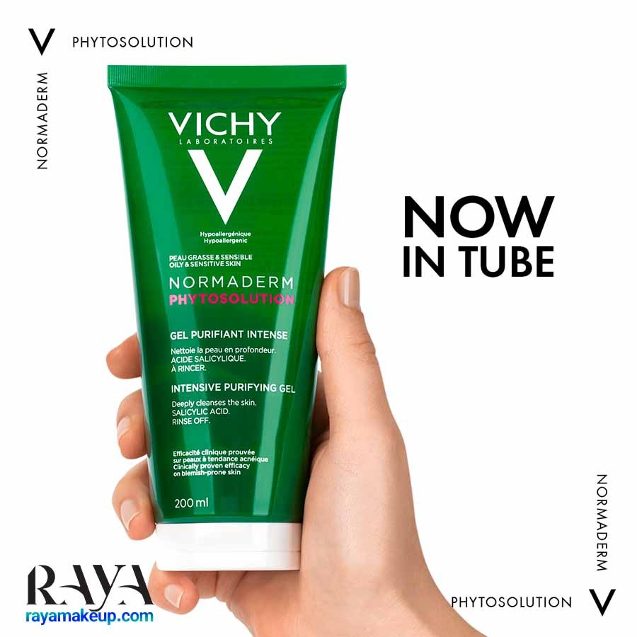 ژل شستشوی صورت ویشی نورمادرم فیتوسولوشن برای پوست چرب Vichy Normaderm Phytosolution Intensive Purifying Cleansing Gel