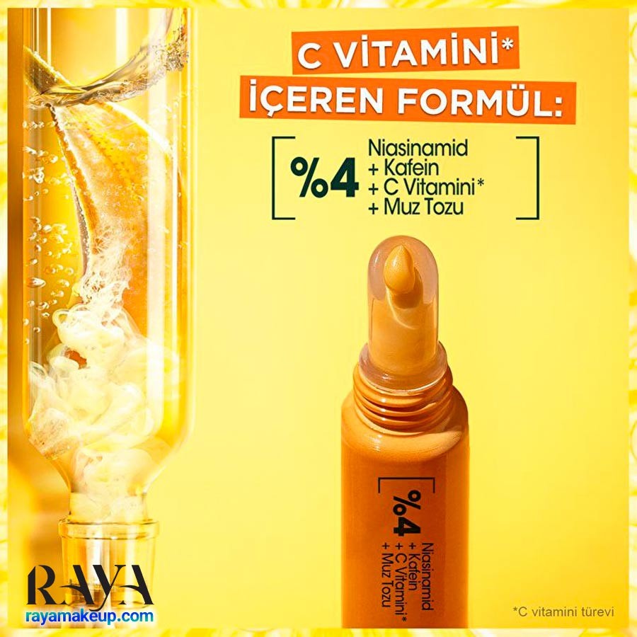 کرم دورچشم روشن کننده ویتامین C گارنیه Garnier C Vitamini Parlak Aydınlatıcı Göz Kremi