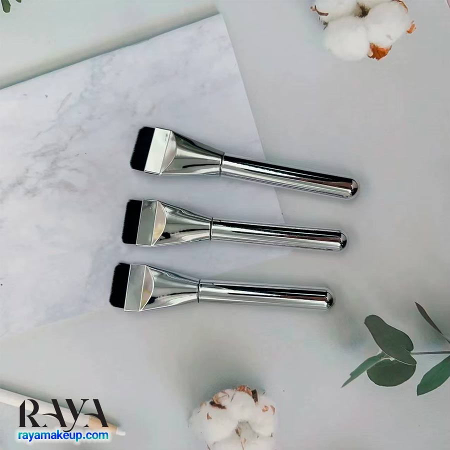 براش کرم پودر سر تخت سیلور شین Shein 1pc Flat Head Foundation Makeup Brush