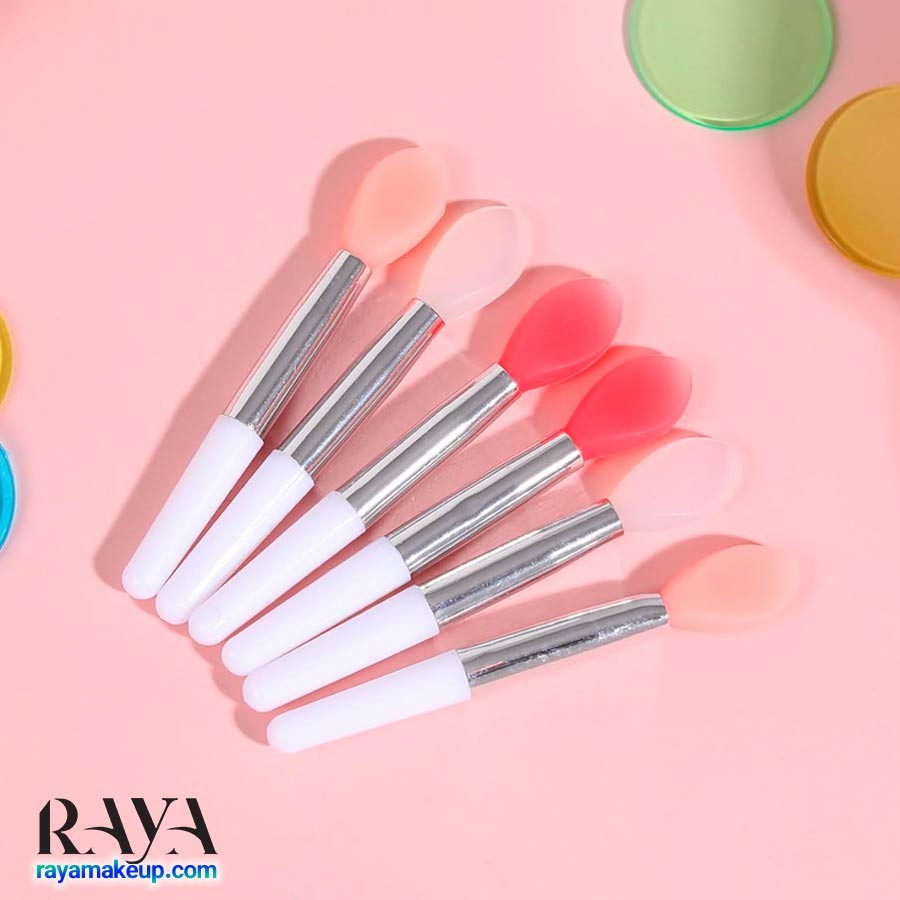 اپلیکاتور بالم لب و کرم های کاسه ای  Silicone Lip Brush Lipstick Brush Mini Lip Mask Lip Glaze Brush Applicator