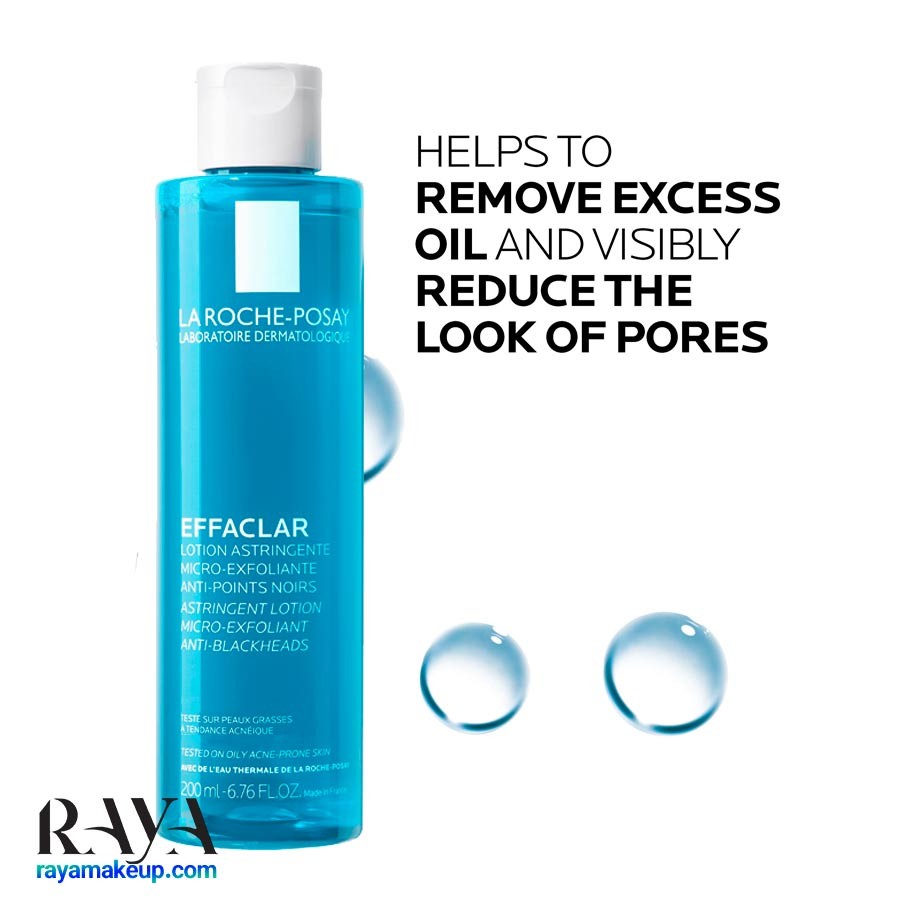 تونر کوچک کننده منافذ و ضد جوش افکلار لاروش پوزای مخصوص پوست چرب La Roche Posay Effaclar Clarifying Lotion