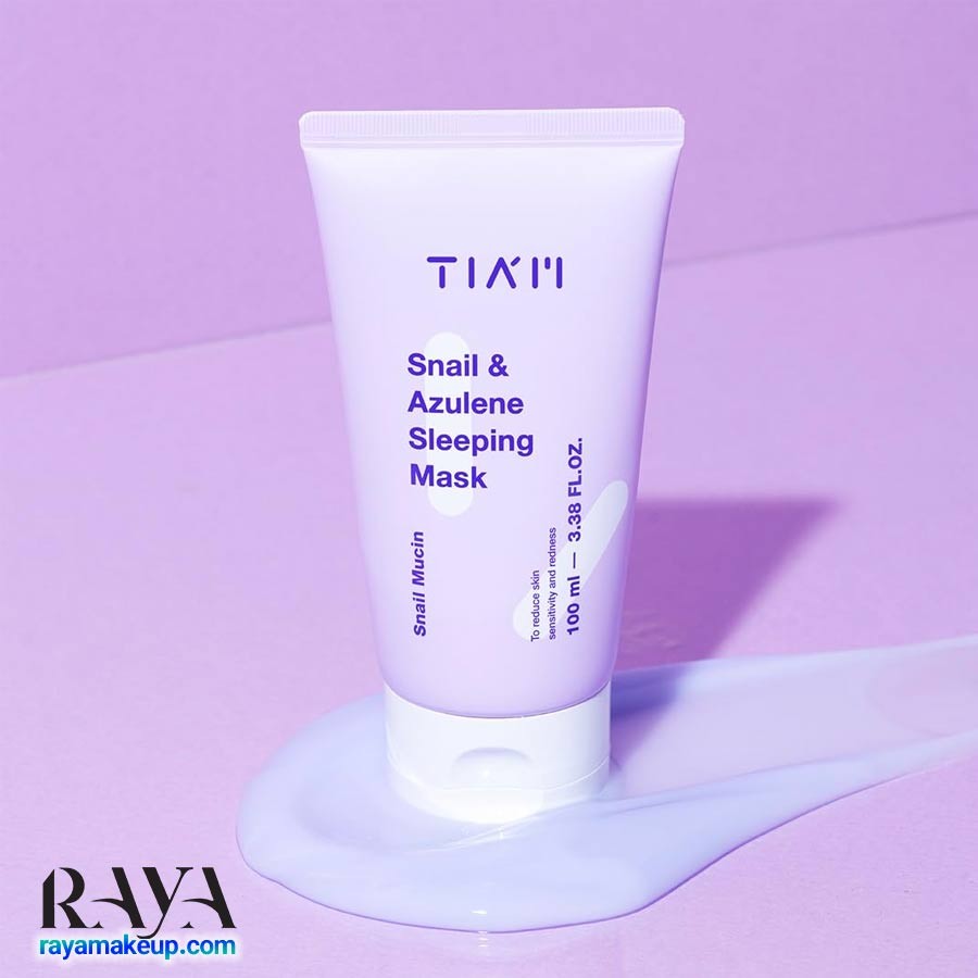 ماسک خواب حلزون و آزولن تیام تسکین دهنده و ترمیم کننده TIA'M Snail & Azulene Sleeping Mask
