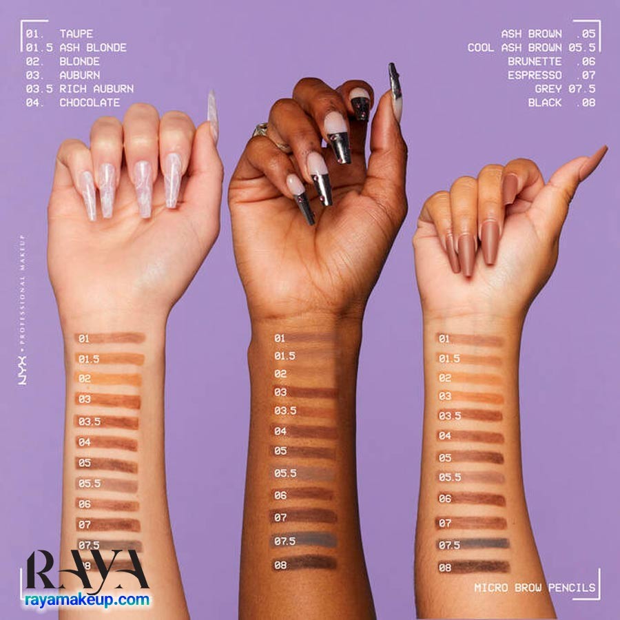 مداد ابرو میکرو نیکس ضد آب NYX PROFESSIONAL MAKEUP Micro Brow Pencil