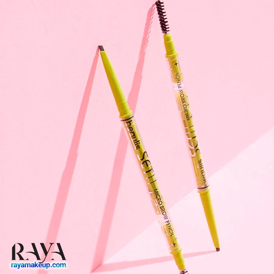 مداد ابرو هاشوری بیولیس مدل ست ایت Beaulis Set It Mikro Brow Pencil