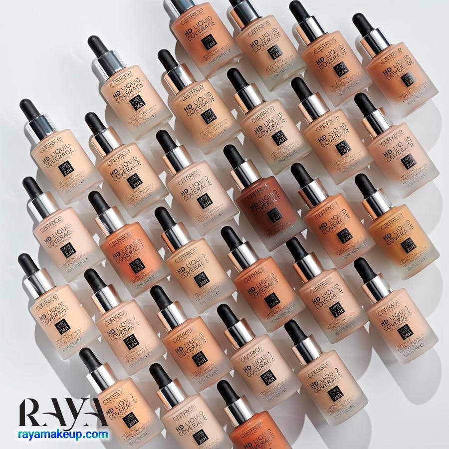 کرم پودر مایع مات اچ دی کاتریس ضد آب و 24 ساعته Catrice HD Liquid Coverage Foundation 
