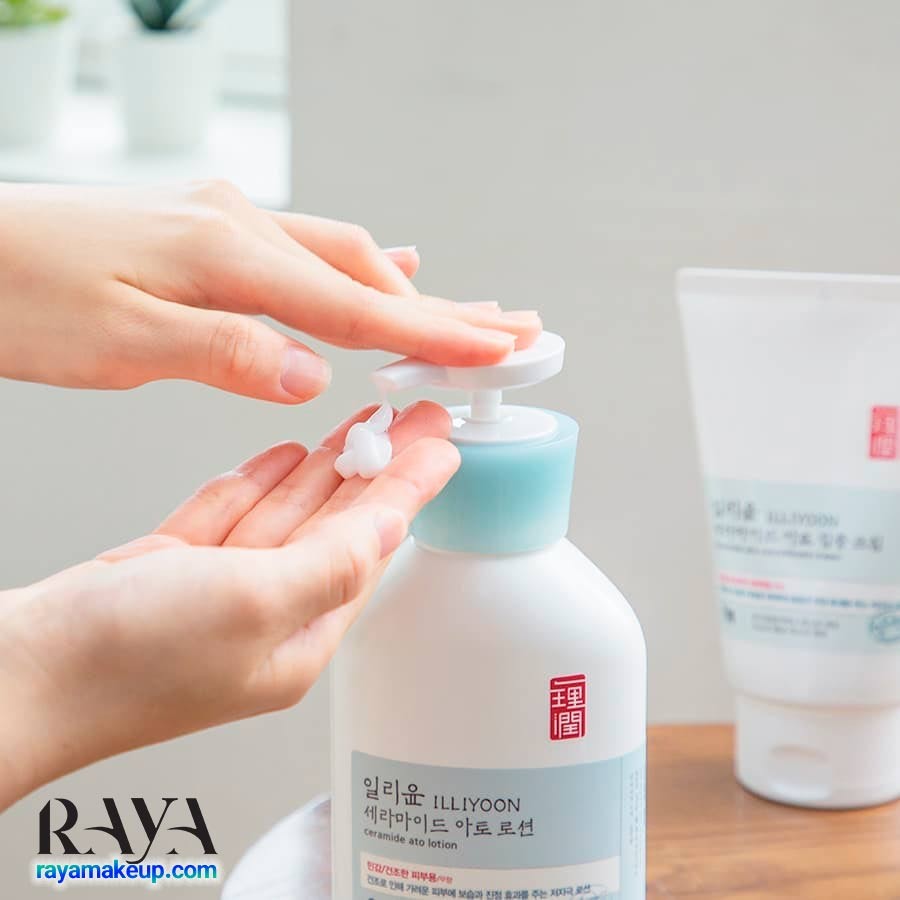 لوسیون صورت و بدن سرامید ایلیون مرطوب کننده و تسکین دهنده Illiyoon Ceramide Ato Lotion