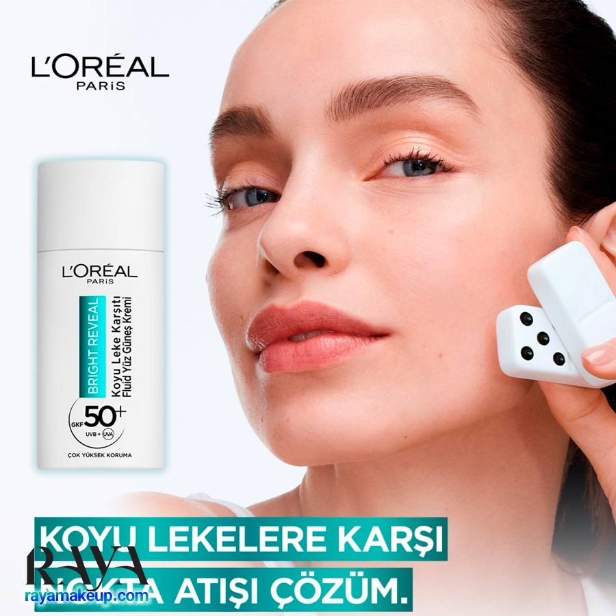 کرم ضد آفتاب رنگی ضد لک لورآل پاریس LOreal Paris Bright Reveal Fluid Daily Face Sunscreen