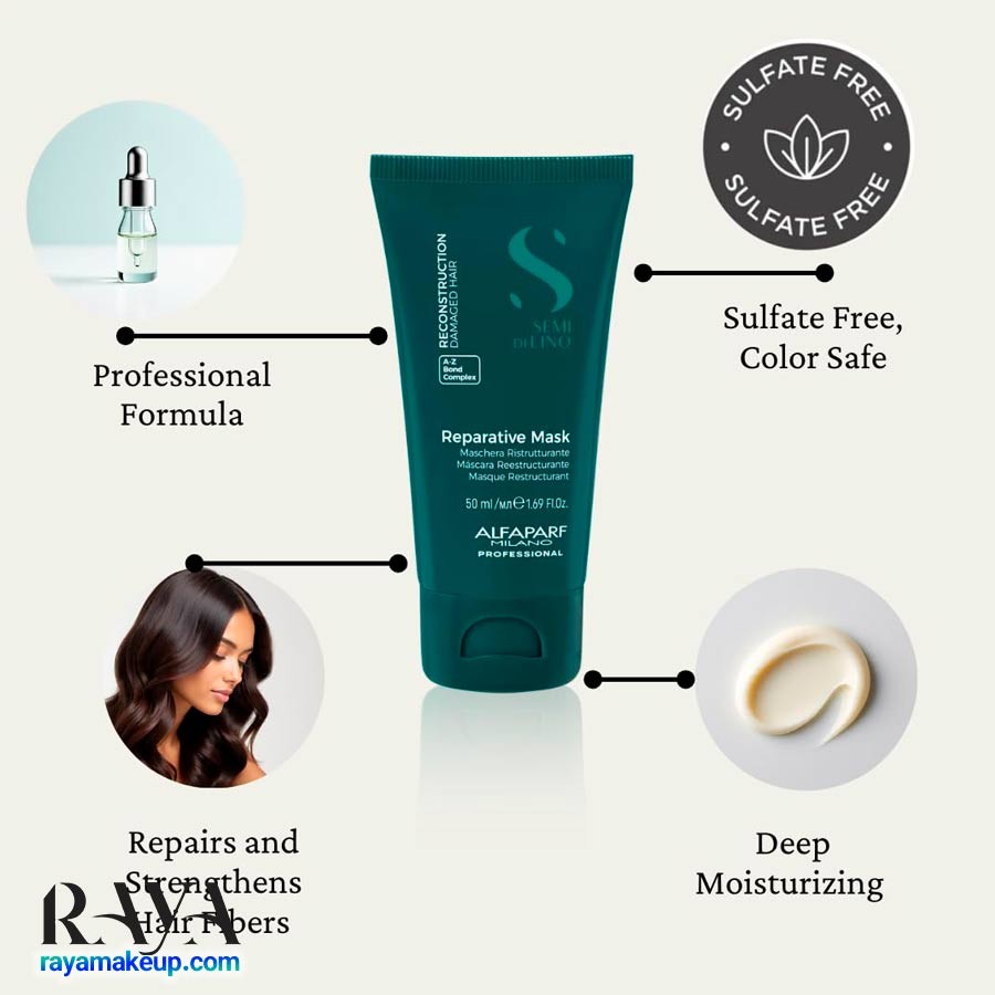 ماسک ترمیم کننده موهای آسیب دیده آلفاپرف Alfaparf Milano Semi di Lino Reparative Mask