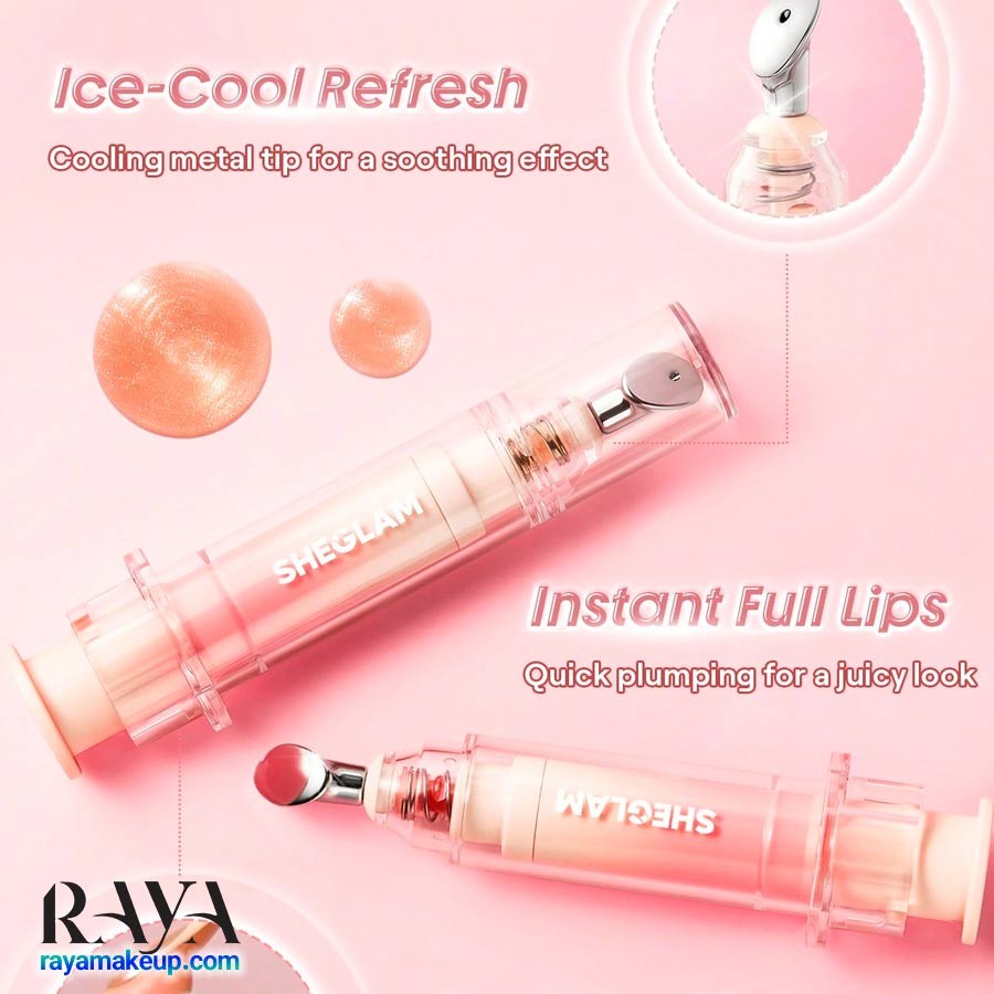 لیپ گلاس آمپولی حجم دهنده شیگلم مدل بوستر شاین Sheglam Booster Shine Plumping Lip Gloss