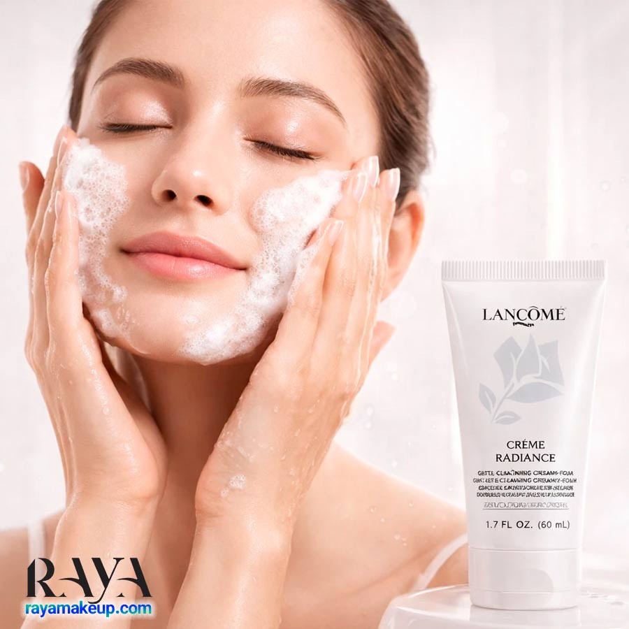 فوم پاک کننده صورت مدل کرم رادیانس لانکوم Lancome Creme Radiance Clarifying Cream-To-Foam Cleanser