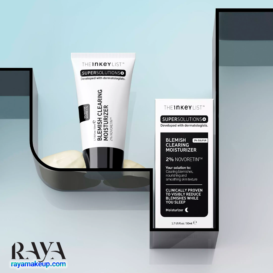 کرم مرطوب کننده ضد لک اینکی لیست حاوی 2٪ نوورتین The Inkey List Blemish Clearing Moisturizer with 2% Novoretin