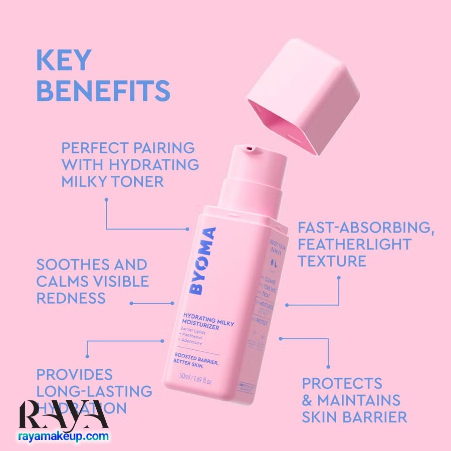 مرطوب کننده شیری بایوما آبرسان و تسکین دهنده Byoma Hydrating Milky Moisturizer