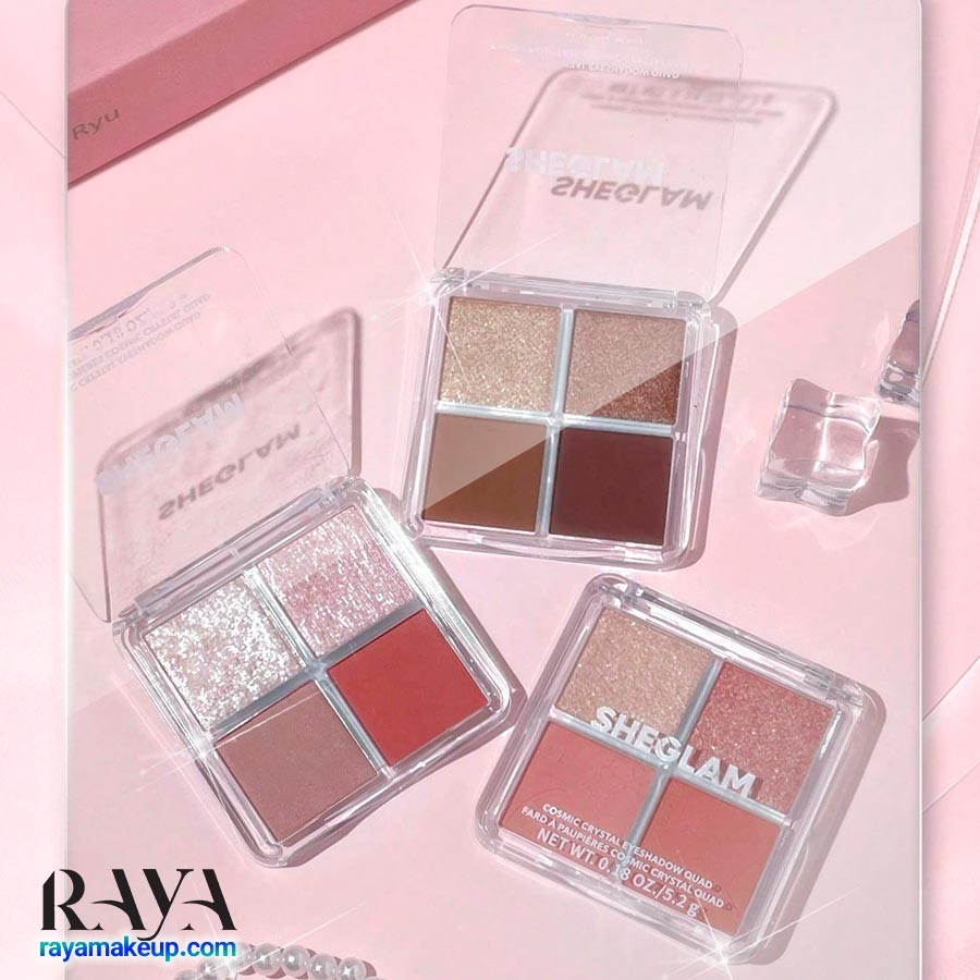 پالت سایه چشم مربعی 4 رنگ شیگلم مدل کازمیک کریستال Sheglam Cosmic Crystal Eyeshadow Quad