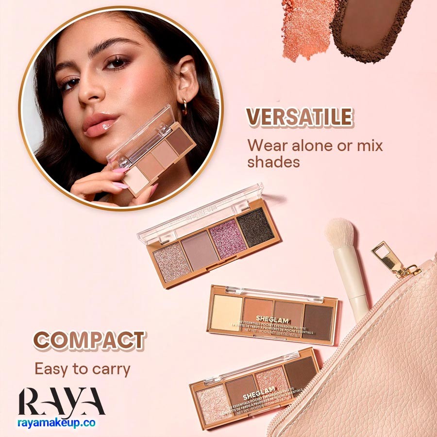 پالت سایه چشم 4 رنگ شیگلم Sheglam The Essentials Pocket Eyeshadow Palette