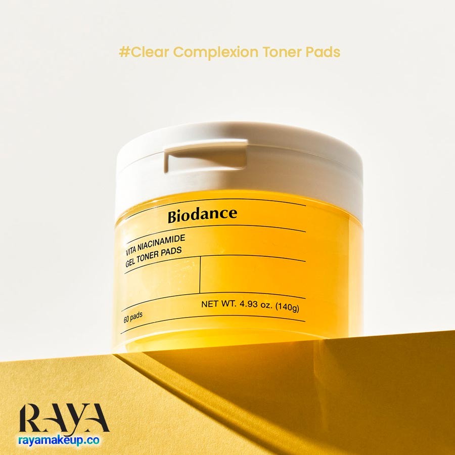 پد تونر ویتامین C و نیاسینامید بایودنس ضد لک و لایه بردار Biodance Vita Niacinamide Gel Toner Pads 