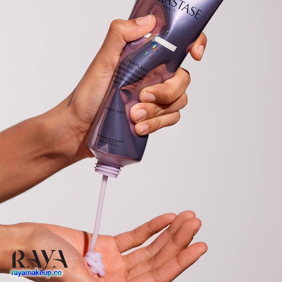نرم کننده بلوند ابسولو سیکافلش کراستاس مناسب موهای رنگ و دکلره شده Kérastase Blond Absolu Cicaflash Conditioner