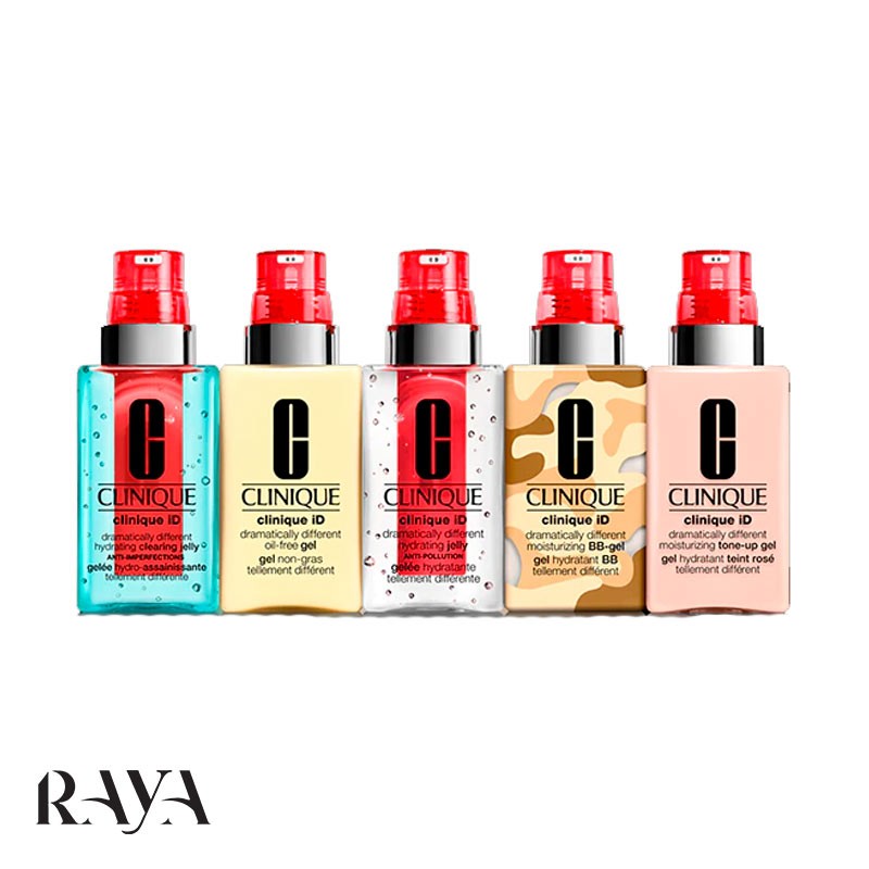 آبرسان ژلی ضد جوش کلینیک مدل دراماتیکالی دیفرنت و کنسانتره کارتریج فعال Clinique Id Dramatically Different Hydrating Clearing Jelly + Active Cartridge Concentrate