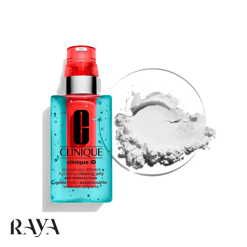 آبرسان ژلی ضد جوش کلینیک مدل دراماتیکالی دیفرنت و کنسانتره کارتریج فعال Clinique Id Dramatically Different Hydrating Clearing Jelly + Active Cartridge Concentrate