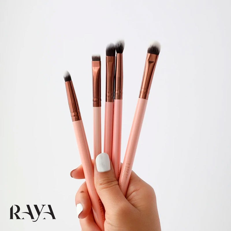 ست براش چشم رزگلد لوکسی مدل آیکونیک Eyeconic رنگ رزگلد Luxie Eyeconic Eye Set - Rose Gold