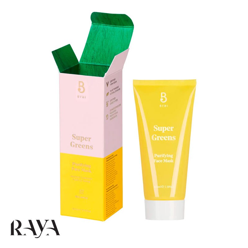 ماسک پاکسازی کننده صورت بایبی مدل سوپر گرینز Bybi Beauty Super Greens Purifying Face Mask