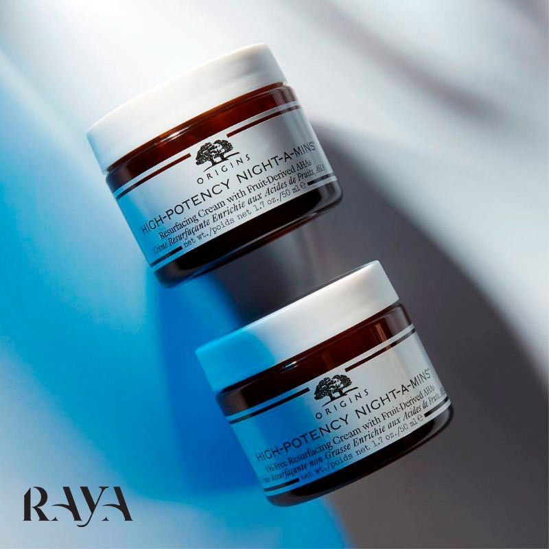 کرم شب مرطوب کننده و لایه بردار اوریجینز مدل های پتنسی Origins High-Potency Night-a-Mins Resurfacing Cream with Fruit-Derived AHAs