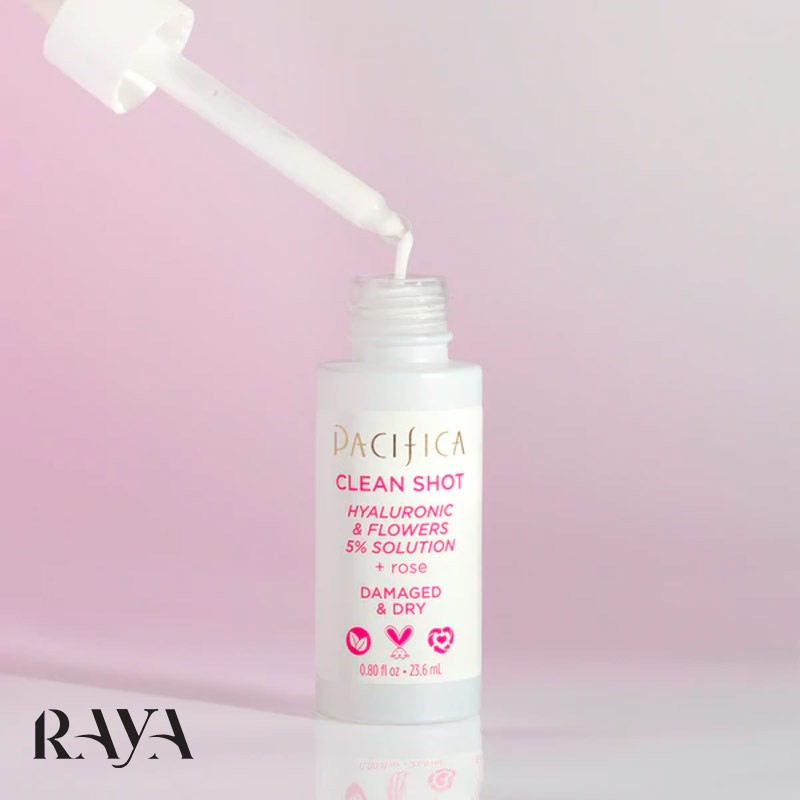 سرم کلین شات هیالورونیک اسید و گل ها 5% پسیفیکا Pacifica Clean Shot Hyaluronic & Flowers 5% Solution