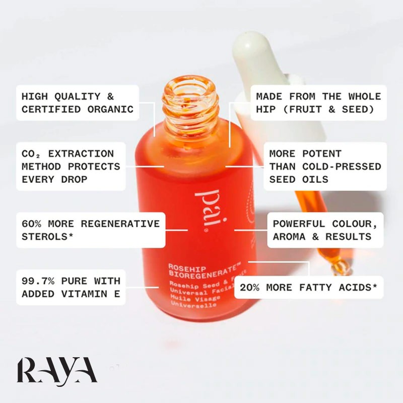 روغن صورت رزهیپ پای حاوی بذر گل سرخ Pai Rosehip Bioregenerate Facial Oil