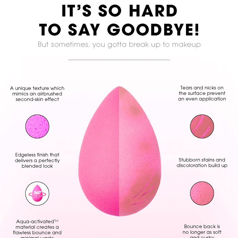 اسفنج آرایشی صورتی بیوتی بلندر The Original Beautyblender Makeup Sponge
