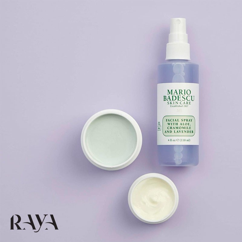 اسپری آبرسان صورت حاوی آلوئه ورا، بابونه و لاوندر ماریو بادسکو Mario Badescu Facial Spray with Aloe Chamomile And Lavender