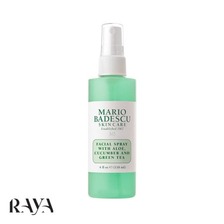 اسپری آبرسان صورت ماریو بادسکو حاوی آلوئه ورا، خیار و چای سبز حجم 59ML