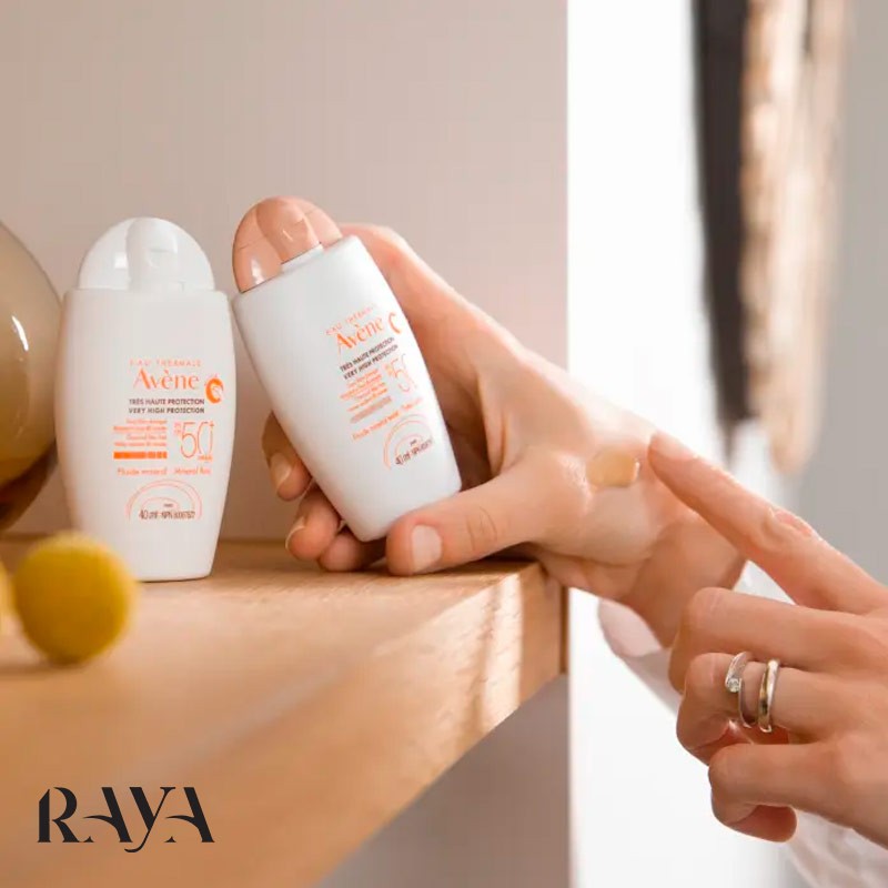 فلویید ضد آفتاب مینرال رنگی اون اس پی اف 50 پلاس Tinted Mineral Avène Fluid sun protection SPF 50