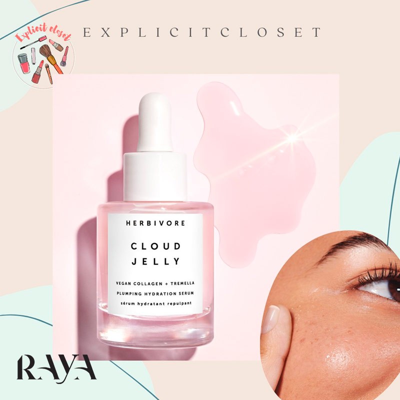 سرم آبرسان پوست صورتی کلود ژلی هربیور Herbivore Cloud Jelly Pink Plumping Hydration Serum