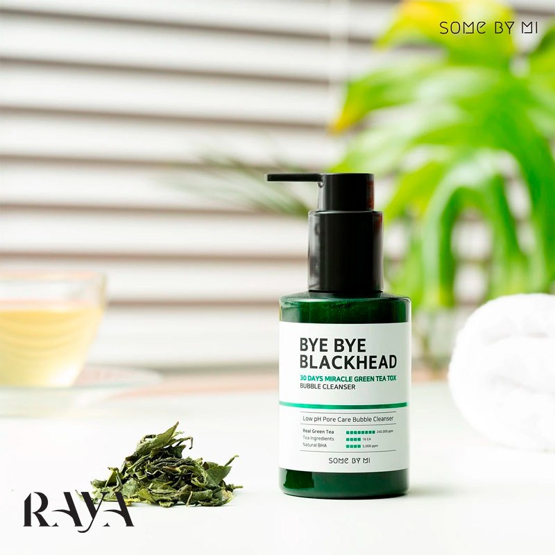 کلینزر حبابی صورت خداحافظ جوش سرسیاه میراکل سام بای می Some By Mi Bye Bye Blackhead 30 Days Miracle Green Tea Tox Bubble Cleanser