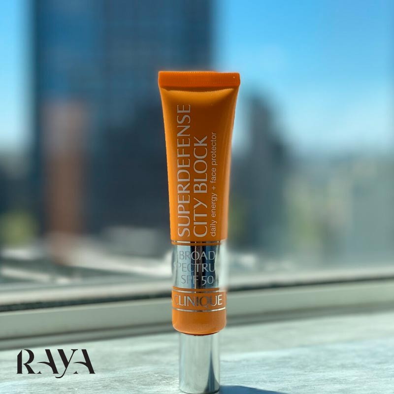 کرم ضد آفتاب روزانه انرژی پلاس کلینیک با SPF 50 مدل سوپردیفنس سیتی بلاک Clinique Superdefense City Block Broad Spectrum SPF 50 Daily Energy + Face Protector