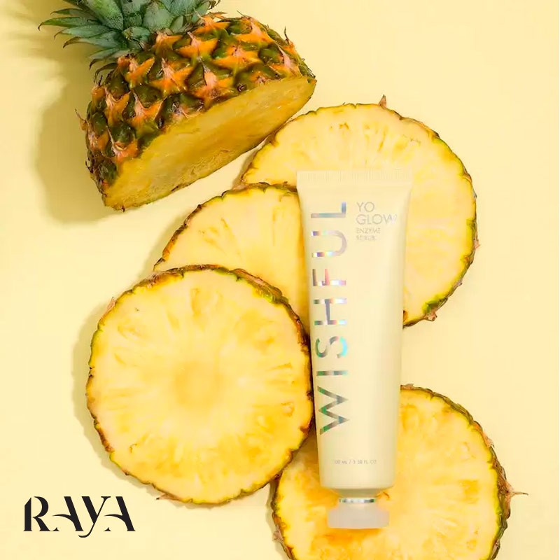 اسکراب لایه بردار آنزیمی صورت یو گلو ویشفول هدی بیوتی حاوی آ اچ آ و بی اچ آ Huda Beauty Wishful Yo Glow AHA & BHA Facial Enzyme Scrub