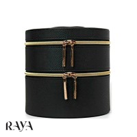 کیف لوازم آرایشی دو طبقه چرم و مشکی لانکوم