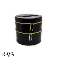 کیف لوازم آرایشی دو طبقه چرم و مشکی لانکوم