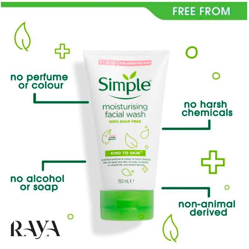 ژل شستشوی مرطوب کننده صورت سیمپل سری کایند تو اسکین Simple Kind to Skin Moisturising Face Wash