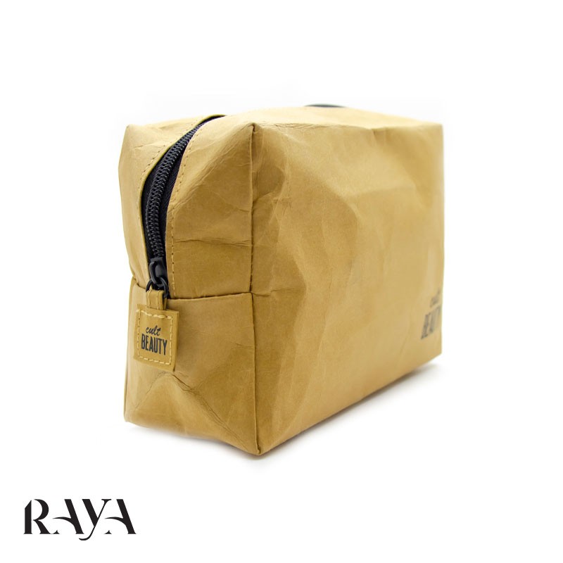 کیف لوازم آرایشی کاغذی قهوه ای کرافت کالت بیوتی Cult Beauty Kraft Paper Make Up Bag
