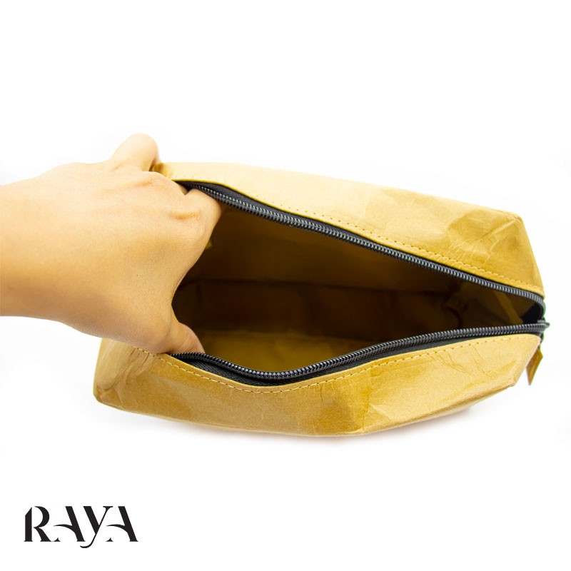 کیف لوازم آرایشی کاغذی قهوه ای کرافت کالت بیوتی Cult Beauty Kraft Paper Make Up Bag
