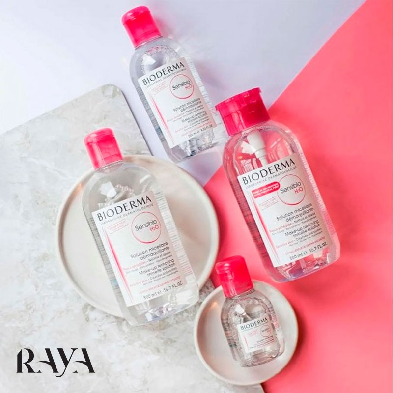 میسلارواتر پاک کننده آرایش صورتی بایودرما مخصوص پوست حساس Bioderma Sensibio H2O Micellar Water