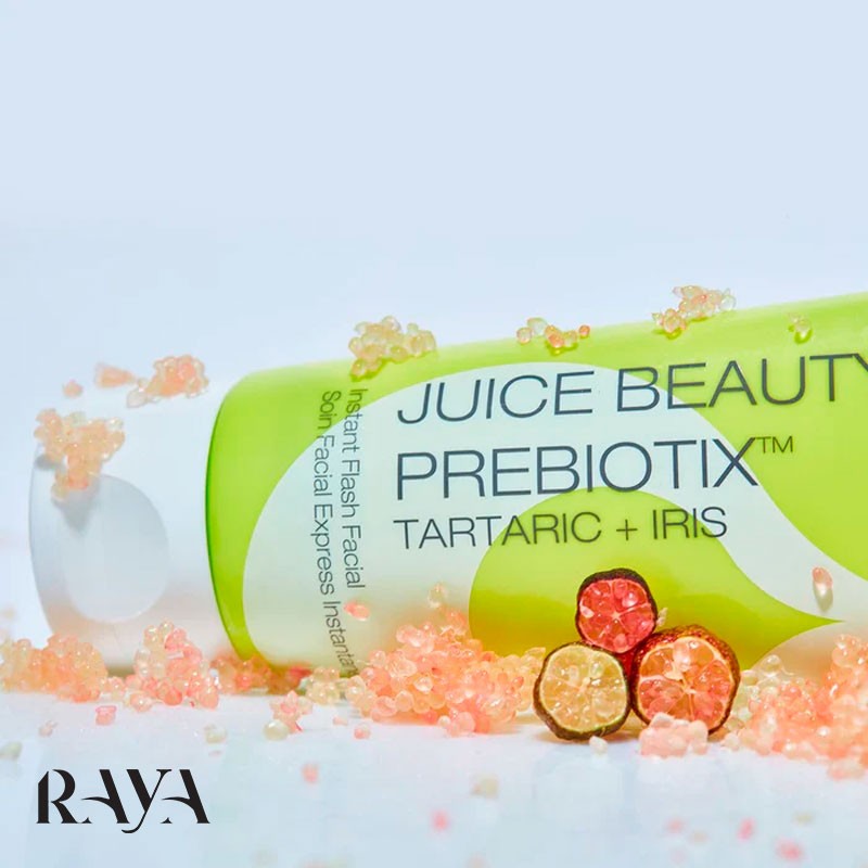 ماسک لایه بردار و پاک کننده فوری صورت پریبیوتیکس اینستنت فلاش فیشیال جویسی بیوتی Juice Beauty Prebiotix Instant Flash Facial